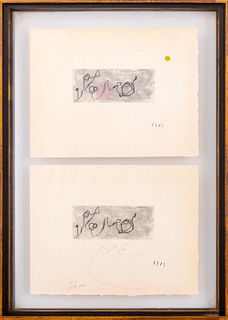 Joan Miro "Sans le Soleil" Etchings on Paper, 2