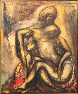 Joachim Probst "Rose Pieta" Oil On Canvas, 1960