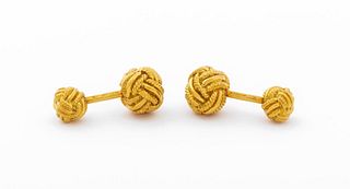 Schlumberger Tiffany & Co. 18K Knot Cufflinks