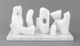 Joan Shapiro Abstract Group Alabaster Sculpture