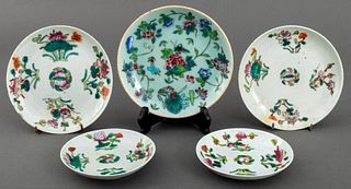 Chinese Famille Rose Porcelain Dishes, 5