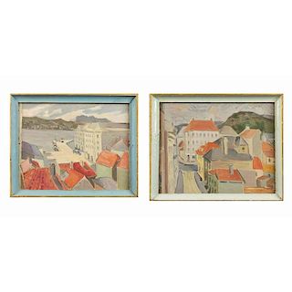 Pair of Modernist  Paintings
