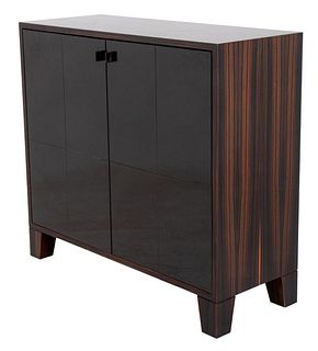 Holly Hunt Macassar and Black Lacquer Cabinet
