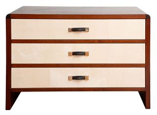 MCM Walnut and Parchment Chest of Drawers