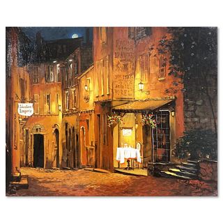 Viktor Shvaiko, "Moonrise at the Rodez" Hand Embellished Limited Edition Publisher's Proof on Canvas, Numbered 2/3 and Hand Signed with Letter of Auth