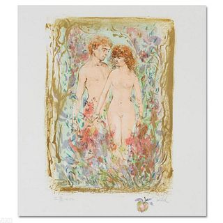 The First Couple Limited Edition Lithograph by Edna Hibel (1917-2014), Numbered and Hand Signed with Certificate of Authenticity.