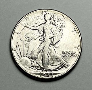 1941 Walking Liberty Silver Half Dollar MS62
