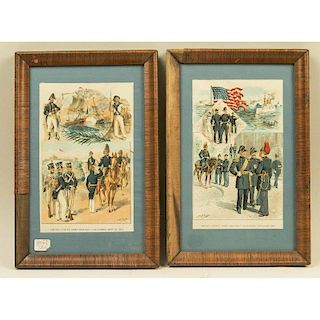 Pair of Military Lithographs