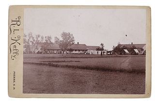 Ca. 1870- Fort Sully Baseball Indian Wars Photo