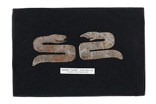 Hopewell Mica Serpent Carved Set - Ex Mort Coll.