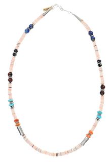 Navajo T&R Singer Heishi Turquoise Necklace