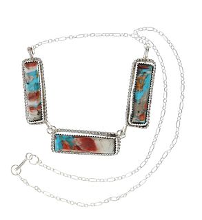 Navajo B. Begay Tsosie Mojave Turquoise Necklace
