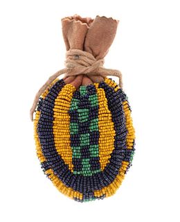Ca. 1890- Northern Plains Beaded Medicine Pouch