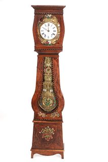 19th C. French Provincial Comtoise Longcase Clock