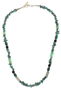 Navajo T&R Singer Multi Stone Turquoise Necklace