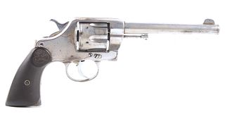 C.1900 Colt New Army & Navy DA 38 Nickel Revolver