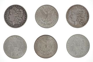 1878-1901 Morgan Silver Dollars (6)