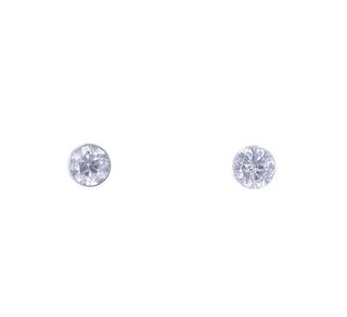 Brilliant 1.96ct Diamond & 14k White Gold Earrings
