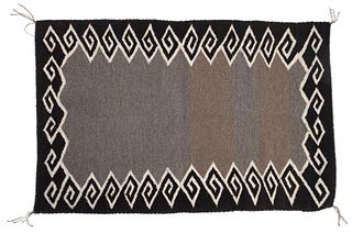 Navajo Saddle Blanket Hand Woven Rug c. 1940's