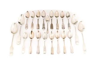 Collection of 20 Coin Silver Spoons, Marked