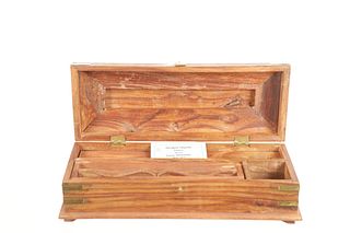 Early 2000s Leroy Whiteman Custom Oak Wood Box