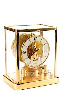Atmos Jaeger LeCoultre Glass Front Table Clock