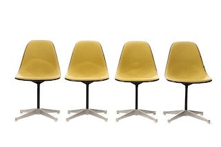 Set of 4 Eames for Herman Miller Swivel Chairs