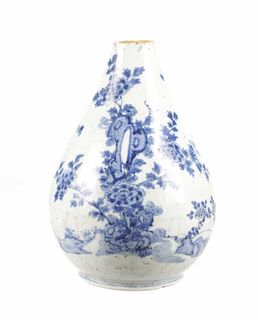 Chinese Blue & White Porcelain Vase, Qing Dynasty