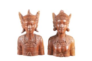 Balinese Hand Carved Wood Sculptures c. 1900-1940s