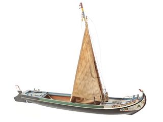 Scale Model Portuguese Varino Fishing Boat 1920s