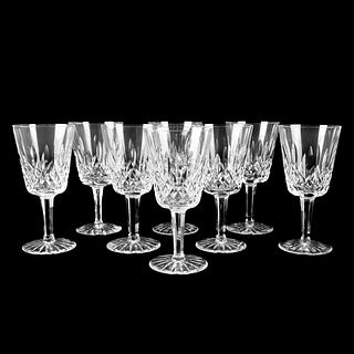 Eight Waterford Water Goblets