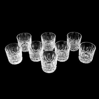 Eight Vintage Waterford Old Fashioned Glasses