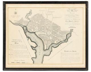 Andrew Ellicott, "Plan for Washington"-1880, Map