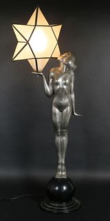 Frankart Style Nude Lamp With Star Shade