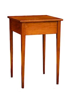 Cherry Wood Federal Bedside Table, Early 19th C