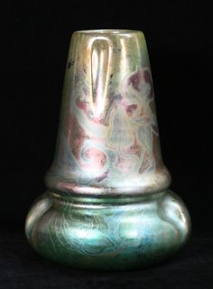 Clement Massier Iridescent Pottery Vase