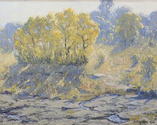 Charles Dahlgreen Oil on Board Landscape