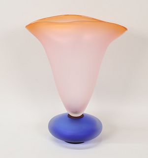 Stephan Cox Memphis Style Art Glass Vase