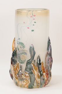Ion Tamaian Art Glass Vase