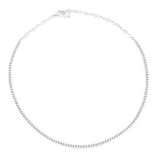 Diamond Tennis Necklace/Double Wrap Bracelet