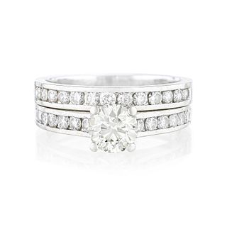 Diamond Engagement Ring and Diamond Wedding Band
