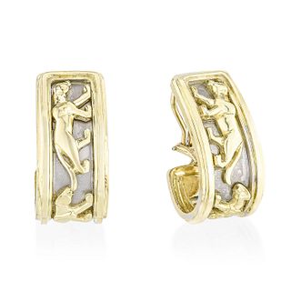 Gold Panther Earrings