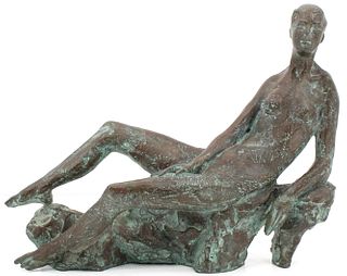 Mid 20th C Benvenuti Nude Bronze Sculpture