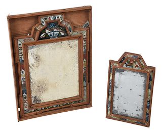 Two Early American Courting Mirrors 