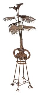 Art Nouveau Wrought Iron Palm Tree