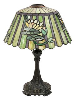 Wilkinson Lily Leaded Glass Table Lamp
