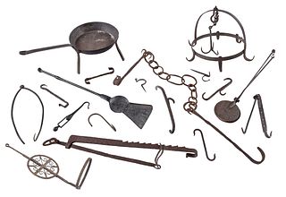 17 Assorted Wrought Iron Objects