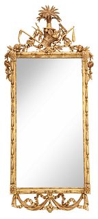 Rare Continental Giltwood Mirror, Made for the American Market