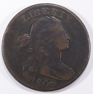 1806 LARGE CENT XF