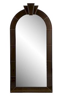 Dome-Top Art Deco Mirror Attr. to Karl Springer